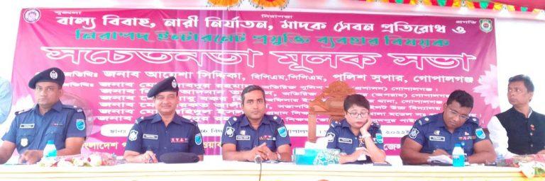 মুকসুদপুরে সচেতনতা মূলক সভা
