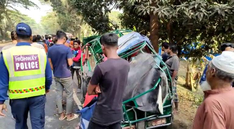 বাসের ধাক্কায় ইজিবাইকের যাত্রী নিহত