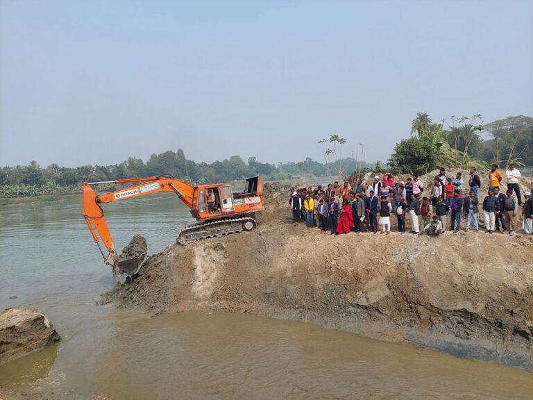 ৫৫ বছর পর নদীর সাথে কংশুর খালের সংযোগ স্থাপন