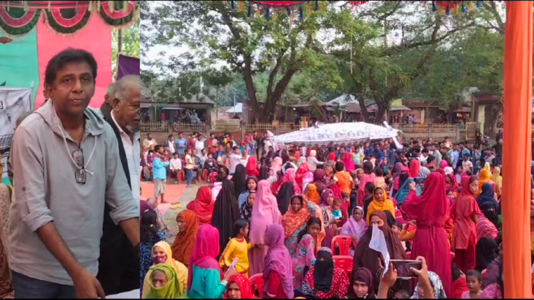 নৌকার প্রার্থী মুক্তিকে বরন করে নিলেন হিন্দু সম্প্রদায়ের শত শত নারী