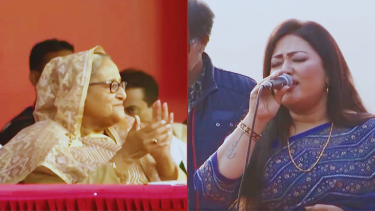 হাততালি দিলেন প্রধানমন্ত্রী,জনসভায় গান গাইলেন মমতাজ (ভিডিও)