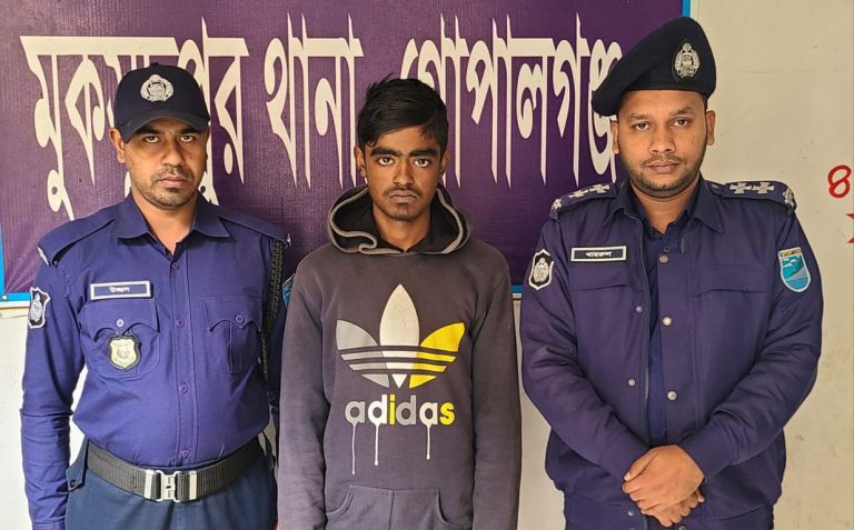 মুকসুদপুরে শিশু ধর্ষণের পরে হত্যা মামলার আসামি গ্রেপ্তার