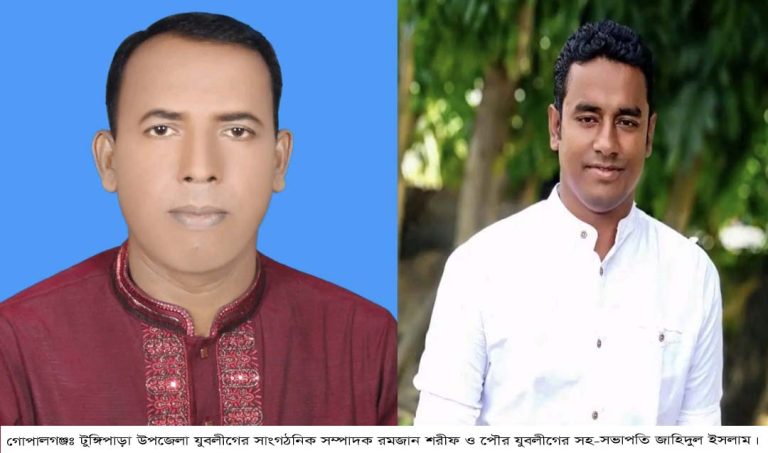 টুঙ্গিপাড়ায় জিলানীর বাড়িতে ভাঙচুর মামলায় দুই যুবলীগ নেতা গ্রেপ্তার
