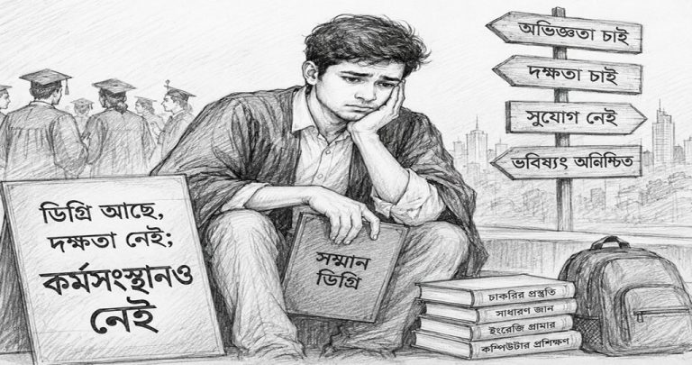 ডিগ্রি আছে, দক্ষতা নেই; কর্মসংস্থানও নেই